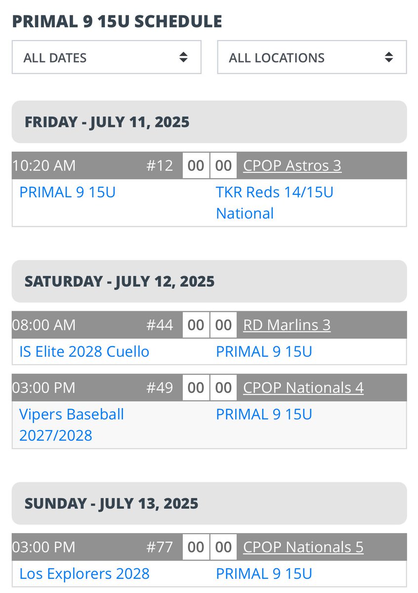 Summer tournament #5 for our PRIMAL 9 guys <a href="/PSBaseballinc/">Prospect Select</a> Open. #summerbaseball