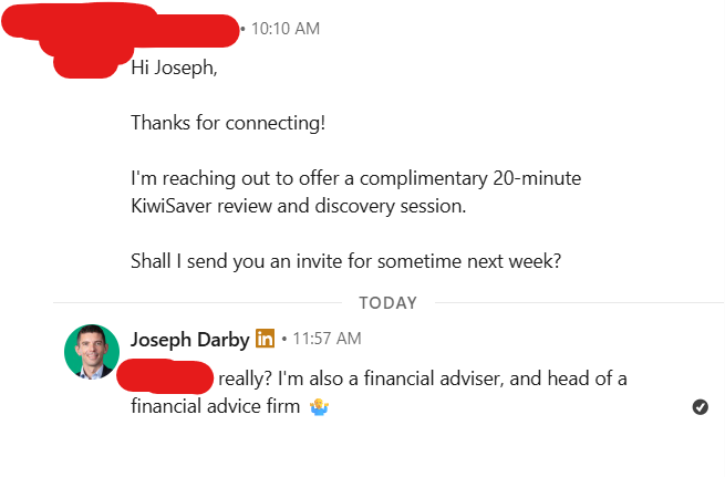 Before you slide in anyone's DMs...

... take a quick look at their profile 🙄