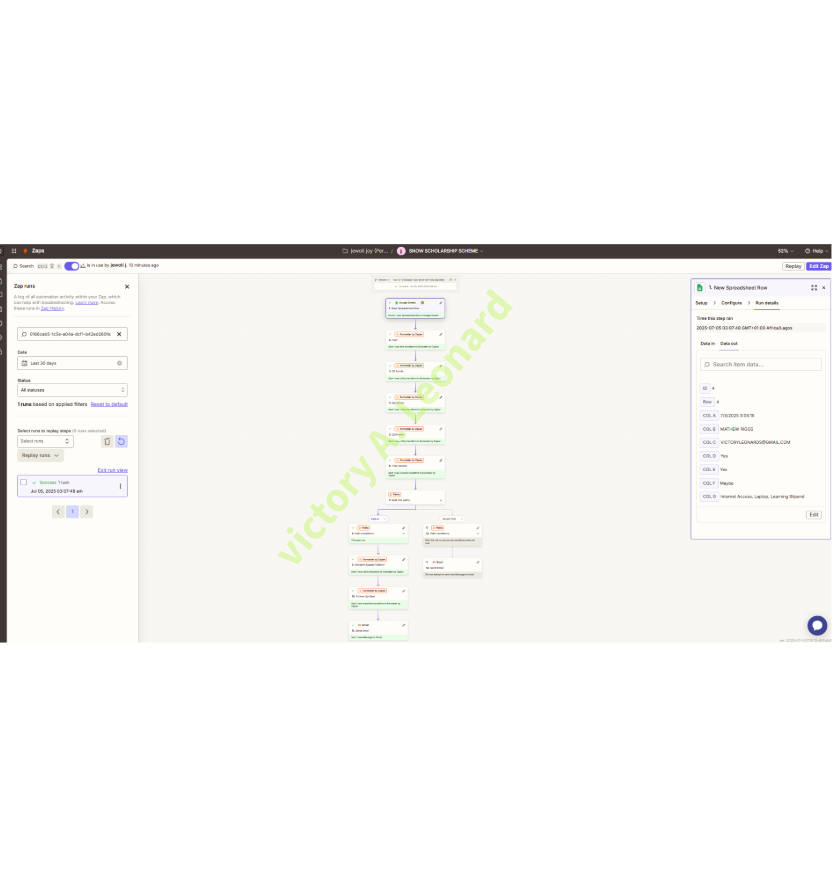 _evasnow's tweet photo. A law firm client was drowning in @Google Form submissions.

Each response needed manual scoring, decisions, &amp; emails.

I built a no-code flow (@zapier + @Airtable):

✅ Auto scores
✅ Sends smart replies
✅ Picks random benefit
✅ All done in seconds.
#NoCode #Zapier #LegalTech https://t.co/RiriZwFfbm