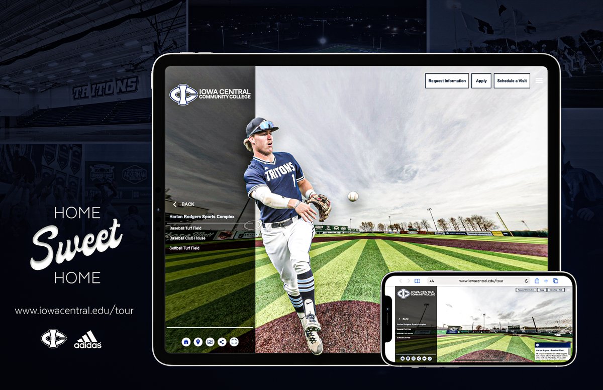 ICTritons's tweet image. Haven't been able to catch a game at @ICCCBaseball's beautiful home at Harlan Rogers? Want to check out campus and the rest of our athletic facilities? Take a virtual tour at iowacentral.edu/tour! 🔱 #TritonNation #TritonExperience #BeATriton #HomeSweetHome