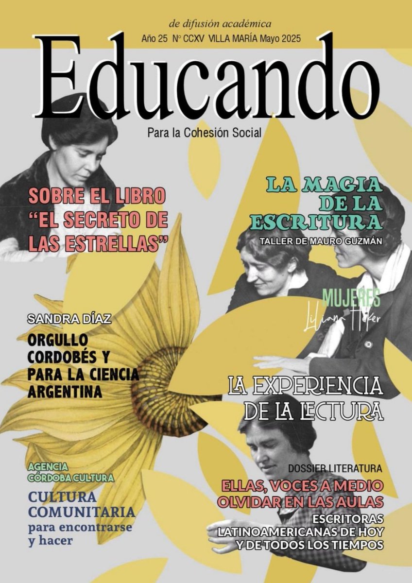 RominaSBada's tweet photo. Agradecemos la difusión de nuestro libro "El secreto de las estrellas" en la revista de Villa María (Córdoba) Educando para la cohesión social. 

#elsecretodelasestrellas #rominasoledadbada #mujerpoeta https://t.co/drHYJkII1W