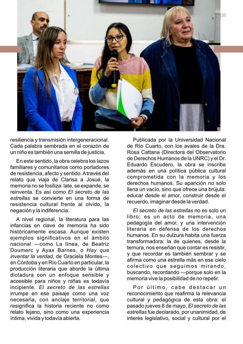 RominaSBada's tweet photo. Agradecemos la difusión de nuestro libro "El secreto de las estrellas" en la revista de Villa María (Córdoba) Educando para la cohesión social. 

#elsecretodelasestrellas #rominasoledadbada #mujerpoeta https://t.co/drHYJkII1W