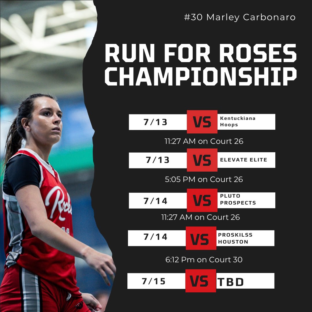 Here is the Championship Schedule!