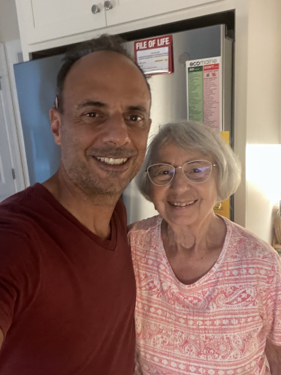 Got to visit with my 86 year old mom today, in her new cottage, after my dad passed in March. She is peaceful and blessed. Somehow this selfie caught me doing my best Kash Patel.