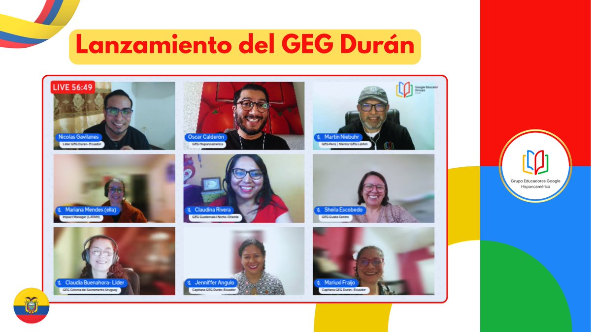 GEG Hispanoamérica (@geghispano) on Twitter photo ¡Bienvenido, GEG Durán! 🇪🇨🎉 Felicitamos a Ecuador por su nuevo capítulo GEG, que impulsará las herramientas de <a href="/GoogleForEdu/">Google for Education</a> en la región.
¡Mira su lanzamiento y visita su web para todas las novedades!
➡️ bit.ly/lanzamientoGEG…
🌐 sites.google.com/geg-site.com/g… ¡Bienvenido, GEG Durán! 🇪🇨🎉 Felicitamos a Ecuador por su nuevo capítulo GEG, que impulsará las herramientas de <a href="/GoogleForEdu/">Google for Education</a> en la región.
¡Mira su lanzamiento y visita su web para todas las novedades!
➡️ bit.ly/lanzamientoGEG…
🌐 sites.google.com/geg-site.com/g…