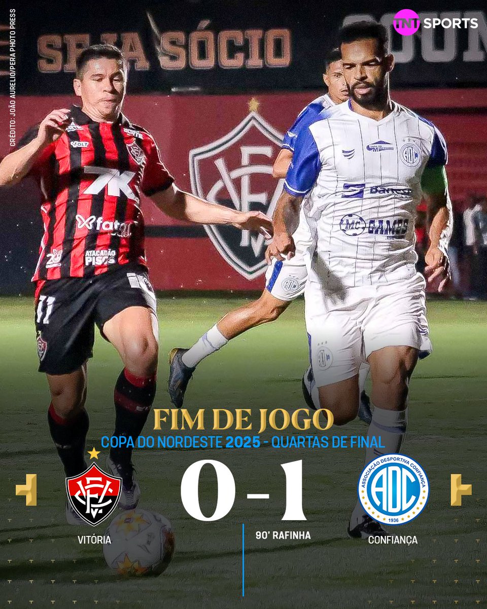 O CONFIANÇA ESTÁ NA SEMIFINAL DA COPA DO NORDESTE! ✅
O Dragão venceu o Vitória com gol nos acréscimos e se classificou para as semifinais! #CopadoNordeste2025