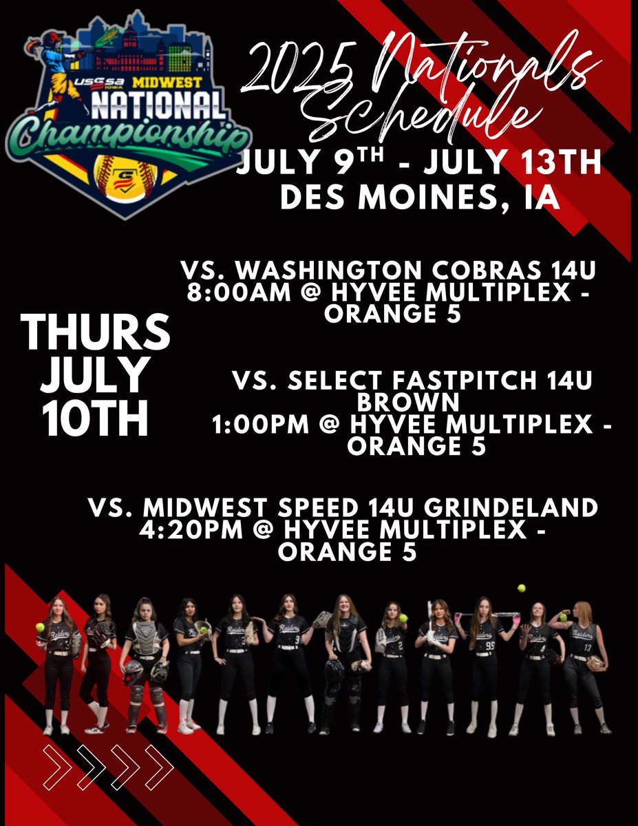 LAST DANCE!  Girls played so well here last year hope we can run it back and do it again one last time as the Red Raiders!