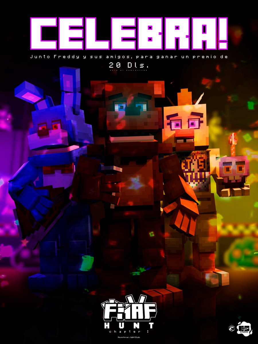 🔥 Fnaf Hunt 🔥

Fnaf Hunt es un evento de Minecraft basado en Fnaf 1 junto a escondite y más minijuegos 👾

20 USD GANADOR 🏆💸

Fecha: Indefinida 📅 

Para participar Like ❤️ + RT 🔁 + Comentar 💬

Para más probabilidad abre ticket en nuestro discord 👀