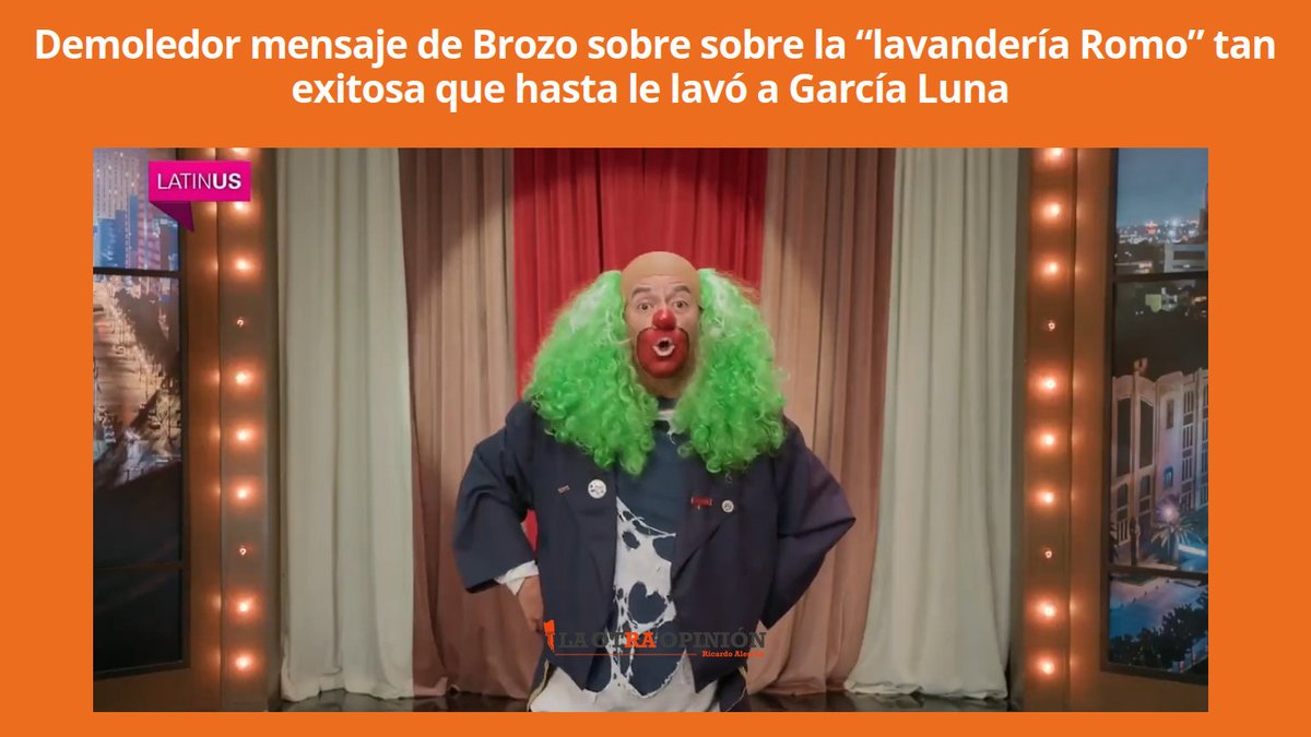 #Video📹 | Demoledor mensaje de Brozo sobre sobre la “lavandería Romo” tan exitosa que hasta le lavó a García Luna youtu.be/Cr0i2AC7UvY