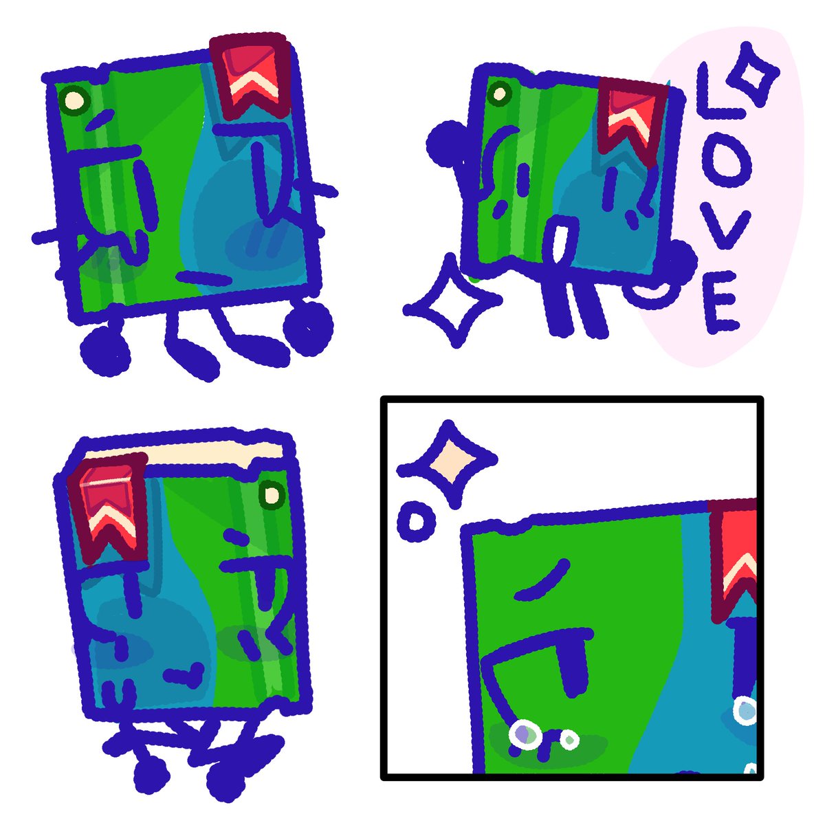 MizukiStll4rin's tweet image. (artstyle test) Book doodles📗📘📚📖bfdi 

#bfdi #osctwt