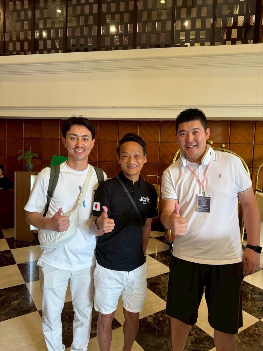 daitojc's tweet photo. GTS inマレーシアに参加しました！🌏
2025年、Global Training School（通称GTS）がマレーシアにて開催され、
大東青年会議所から森岡直前理事長、足立君、陳君の3名が参加！
また、日本青年会議所近畿地区大阪ブロック協議会 会長森岡裕介君も参加されました。 https://t.co/Qsk3yvTEUX