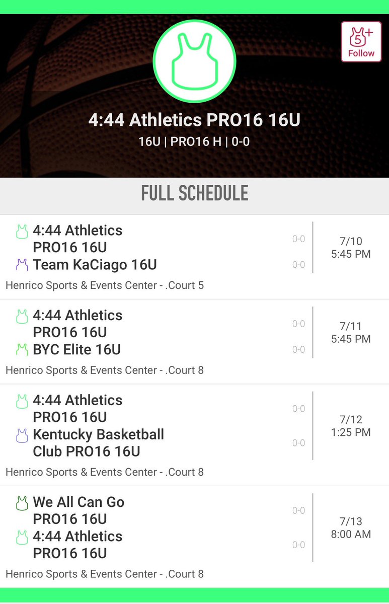 Schedule this weekend for Richmond! Pro16