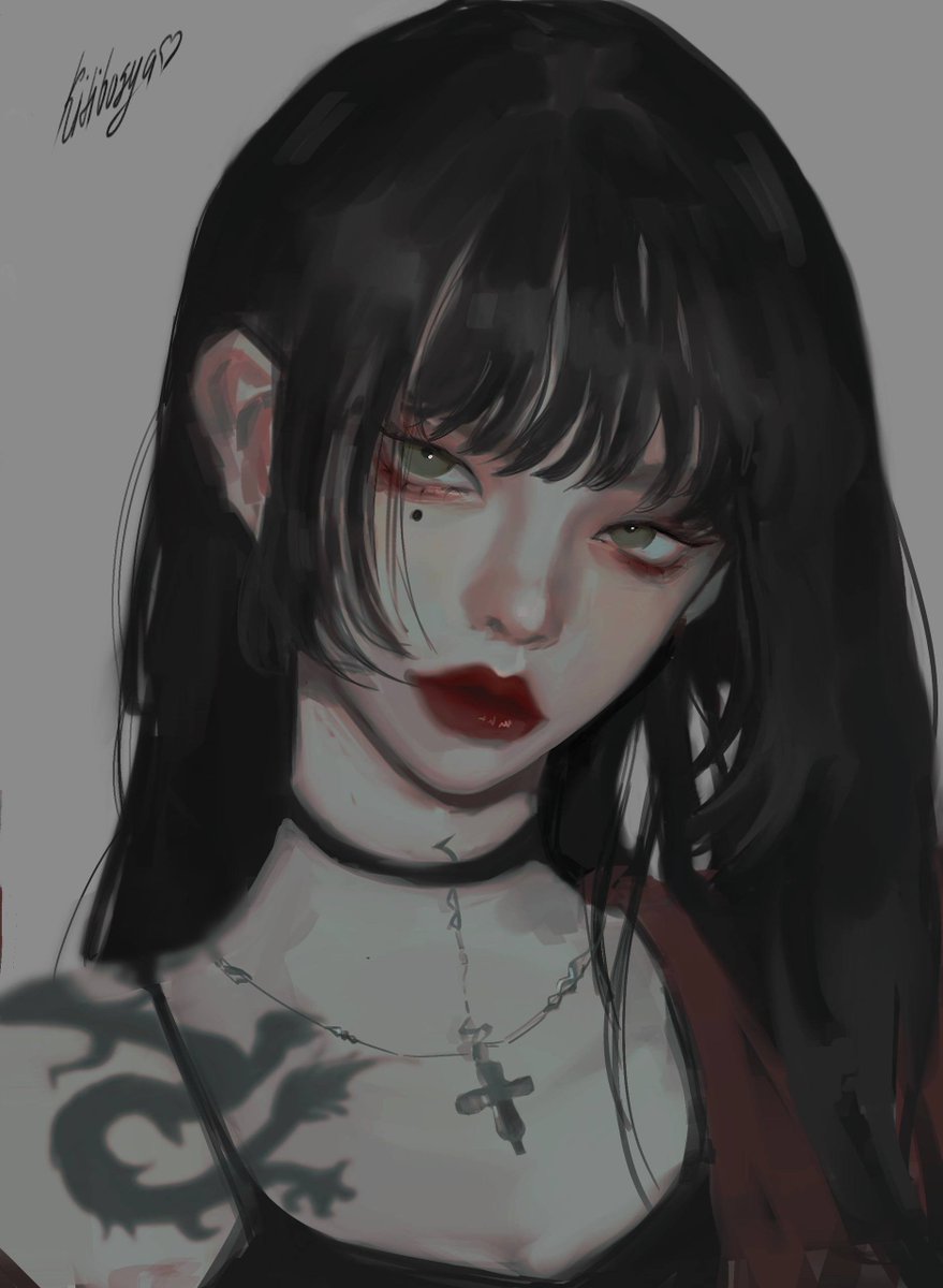 kitibosya's tweet photo. I’m continuing the 100 drawings challenge to improve my skills

1/100 or 2/100 for today

#digitalpainting #goth #myart https://t.co/QMVl31G5NK