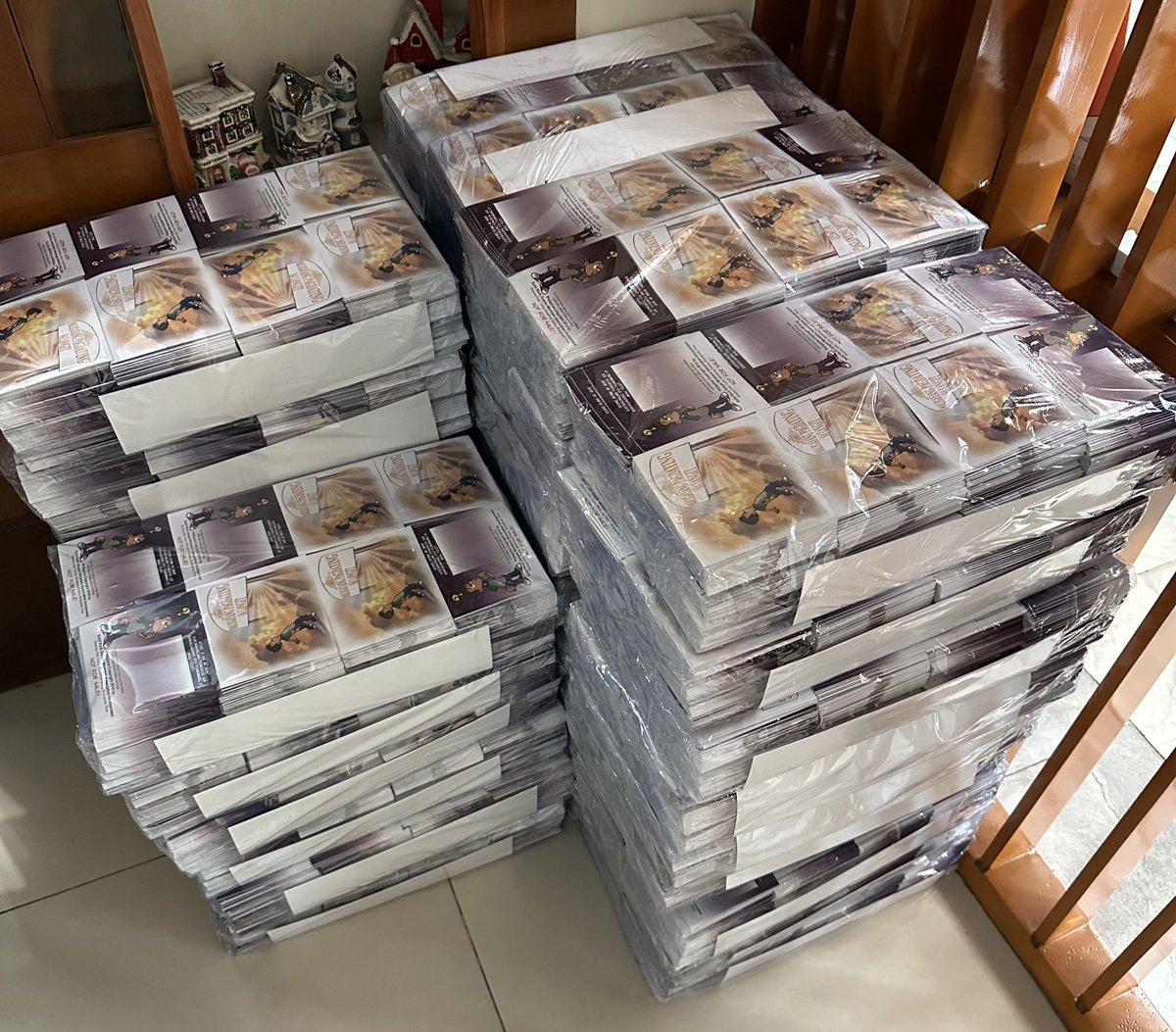 About 70,000 gospel tracts ready for distribution. May the name of the Lord be magnified as our team places each booklet in someone’s hands.