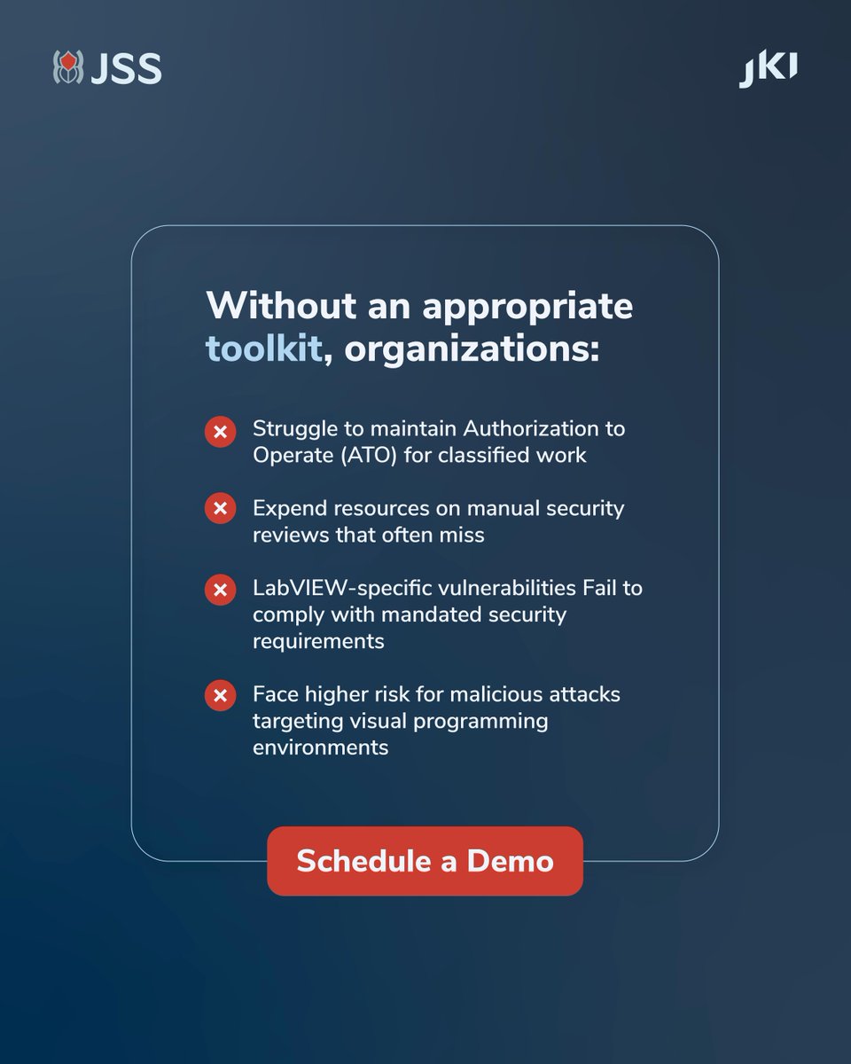 jkisoftware's tweet image. The JKI Difference: Industry-Leading LabVIEW Security Expertise

When it comes to securing your mission-critical LabVIEW applications, experience matters. Our approach stands apart.

👉Book Free Consultation : jki.net/get-started-wi…