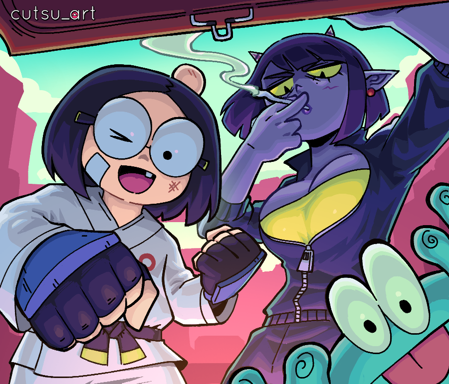 cutsu_art's tweet image. Right in the kisser! 👊👊♾
My contribution for Newgrounds' Picollage 2025 :D