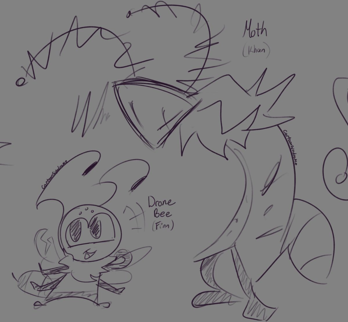 _spiirall's tweet photo. Drew some of my bug characters ^w^

[1/2] 

#bugs #bugart #art #doodle #digitalartwork #moth #spider #bee #beetle #butterfly #silverfish #ant #termite #cartoon #cartoonart https://t.co/iGcEmRIJUF