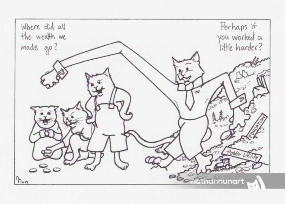 With Carney beating the drums of austerity and talking bullets over butter, where is our wealth going? If we are prosperous, why can't we have nice things? Might want to take it up with Mr. Stretch Hoardpile.