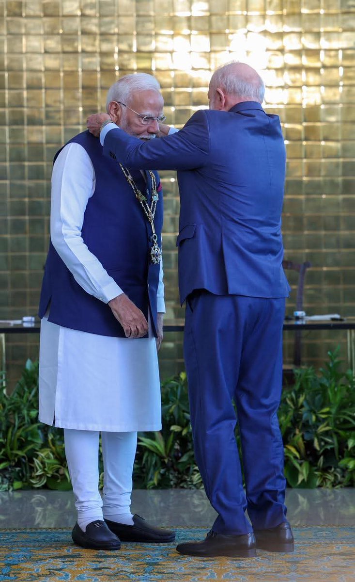 Basavaraj S Bommai (@bsbommai) on Twitter photo Our Hon'ble Prime Minister Shri <a href="/narendramodi/">Narendra Modi</a> ji has been honoured with Brazil’s highest civilian award – the Grand Collar of the National Order of the Southern Cross. 🇧🇷🇮🇳
This marks his 26th international recognition, reaffirming India’s rising global stature under his Our Hon'ble Prime Minister Shri <a href="/narendramodi/">Narendra Modi</a> ji has been honoured with Brazil’s highest civilian award – the Grand Collar of the National Order of the Southern Cross. 🇧🇷🇮🇳
This marks his 26th international recognition, reaffirming India’s rising global stature under his