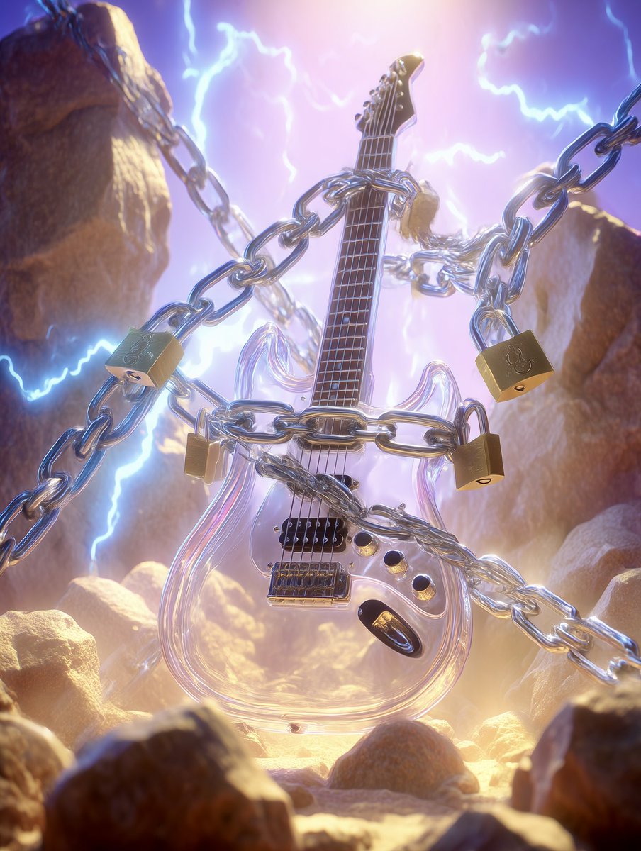 テーマ: Rockなイラスト
キーワード: ロックでブチ上げtAI 

🎸Rock ’n’ roll is locked to the rock!!