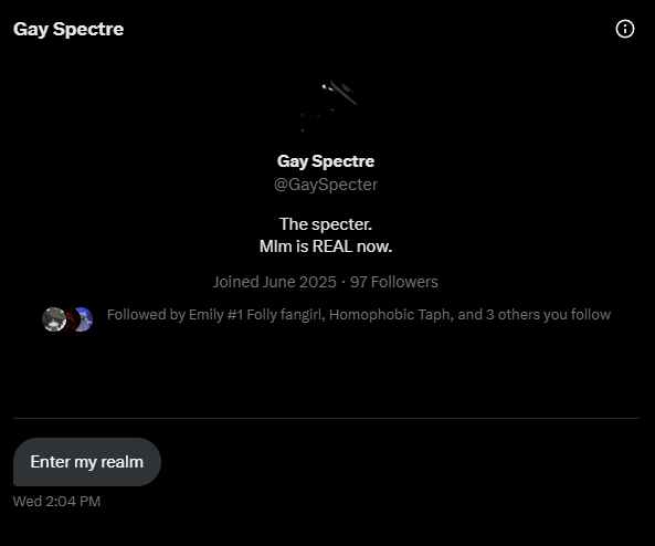 HomophobicJason's tweet photo. I AM NOT. ACCEPTING. THIS DM. https://t.co/G8yQdbZULr