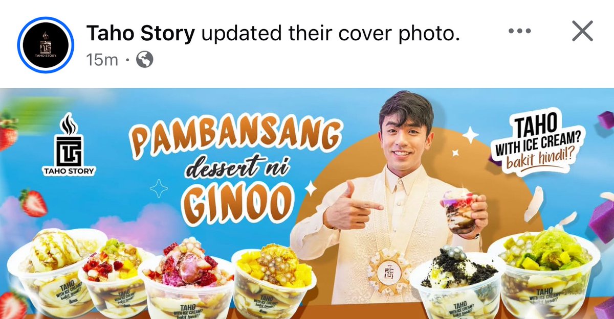 Pambansang Ginoo David Licauco for 
Taho Story 💙👏

#DavidLicauco | <a href="/davidlicauco/">David Licauco</a>  

#TahoStory #PambansangDessertNiGinoo 

📸Courtesy: Taho Story (FB)