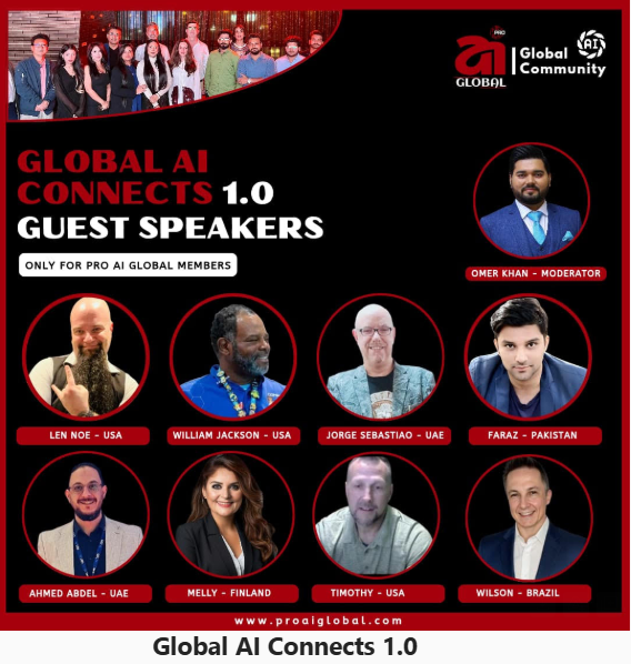 GLOBAL AI CONNECTS 1.0 
Honored to have been a guest speaker 
#globalaiconnects 
#AI #AIGlobal #globalcommunity 
#myquesttoteach 
#metaversewp
