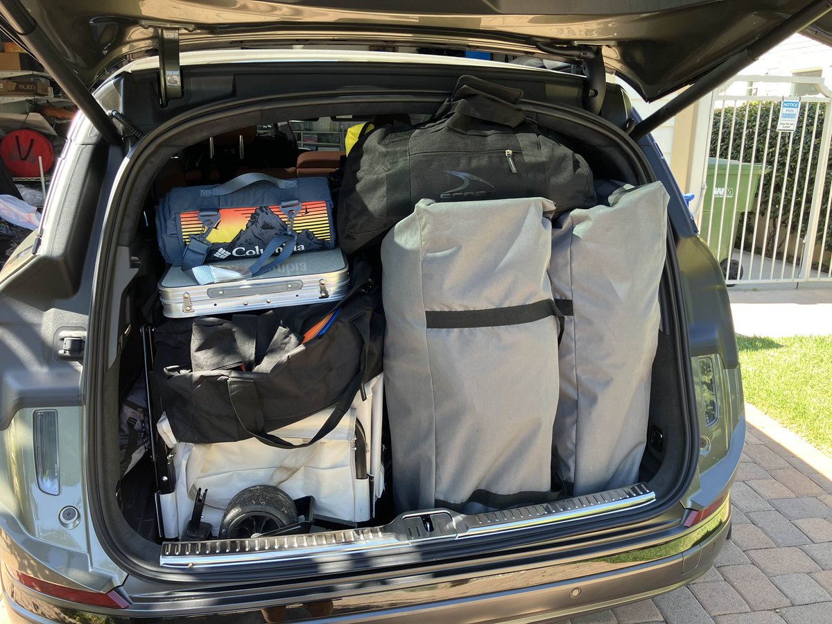 doll_debbie's tweet image. Just in case anyone was wondering how much stuff you can pack INSIDE a @LucidMotors Gravity…..all of this! Oh, PLUS the 4 adults & 3 children at the same time going to soccer! Spacious and track worthy. Oh, and I forgot to add “smooth and comfortable“ IYKYK #lucidownersclub…