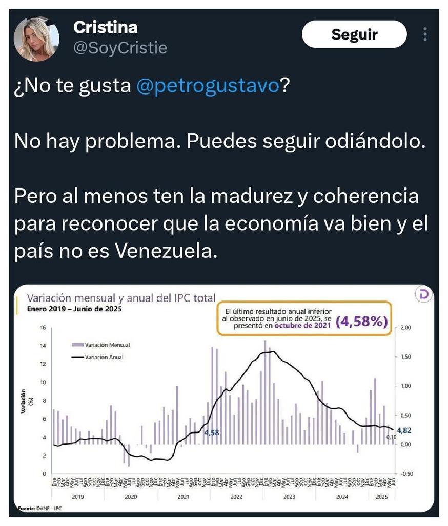 ChefSergio2506's tweet photo. @darcyquinnr @Fac012002Camelo @mindefensa @lafm Darcy petro te tiene con diarrea, sicaria de la información. https://t.co/KzKcetyMcE