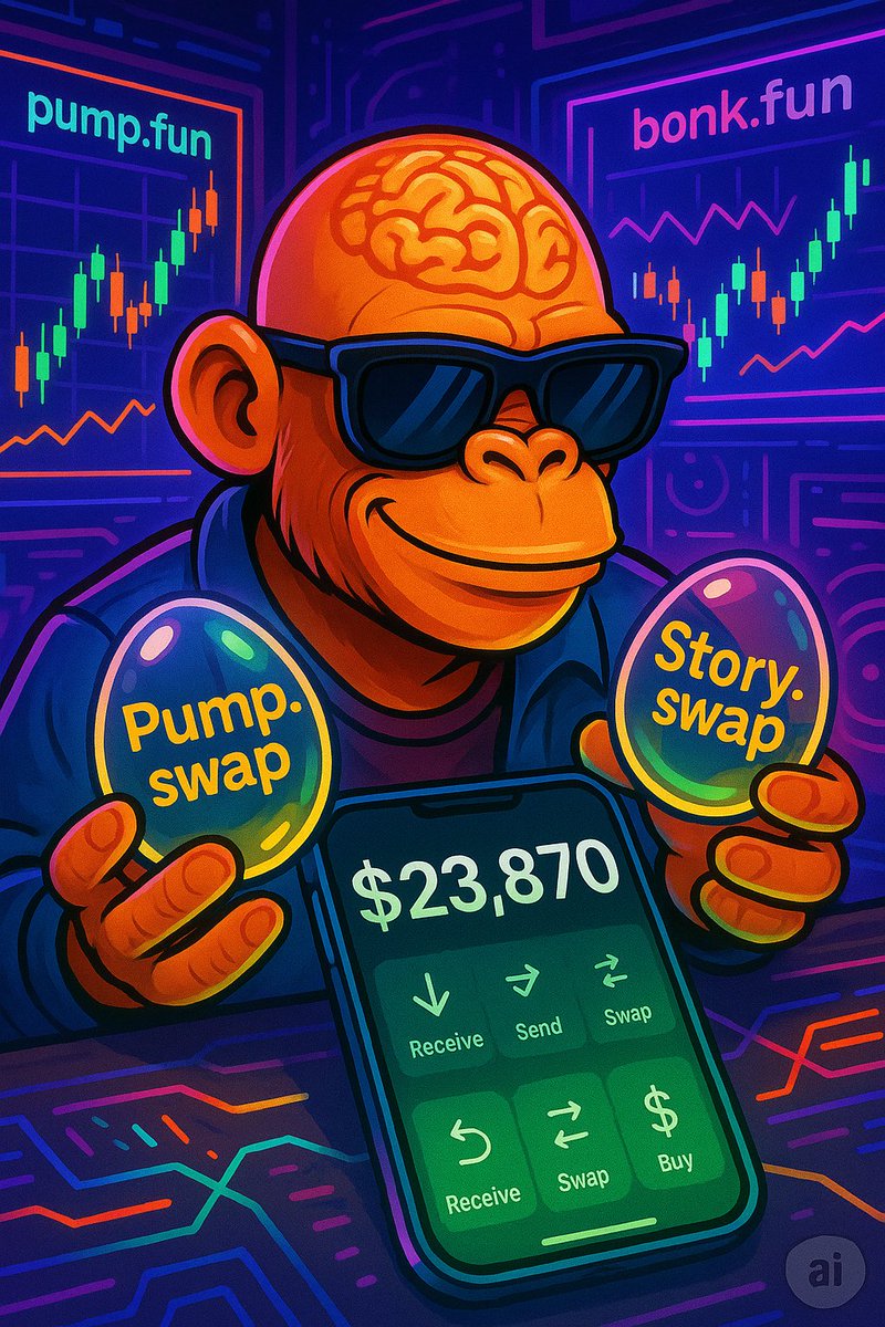 eggiqmonkey's tweet photo. GM @extr5me 🧠
You’ve got ~157 SOL ready to play.
So what do we do?
👉 Option A: follow the crowd — https://t.co/PQcrjUzcZd tickers pop, then drop
👉 Option B: build a narrative — seed an idea, watch CT rally
The Egghead War Room says:
 Don’t just swap — story swap.

What would our ape do?