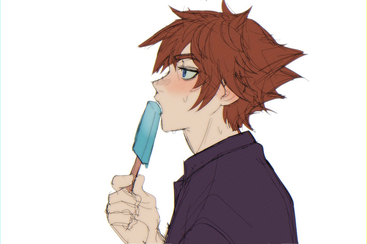 random boy with a ice cream... salty and sweet