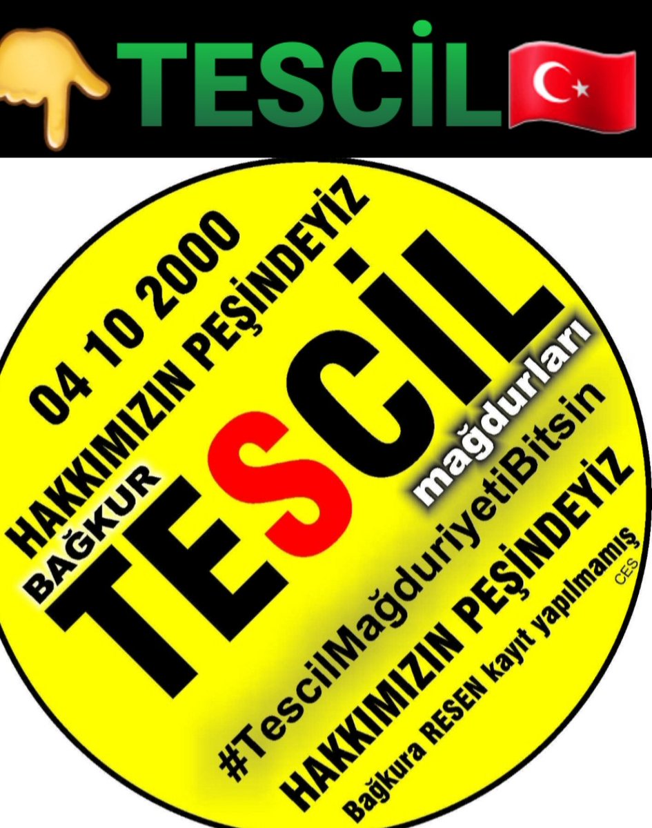 1999 DePReM 2023 Bağ-Kur TESCİL Mağduru (@bagkur_tescill) on Twitter photo #BagkurTescilMağdurları #tescilyönetimi
<a href="/halktvcomtr/">Halk TV</a> <a href="/KRTCANLI/">KRT TV</a>
<a href="/tv100/">TV100</a> <a href="/ahaber/">A Haber</a> <a href="/nowhaber/">NOW HABER</a> <a href="/szctelevizyonu/">SÖZCÜ Televizyonu</a> <a href="/ankahabera/">ANKA Haber Ajansı</a> <a href="/ismailsaymaz/">İsmail Saymaz</a> <a href="/eceuner12/">Ece Üner</a> <a href="/RTErdogan/">Recep Tayyip Erdoğan</a> <a href="/Akparti/">AK Parti</a> <a href="/herkesicinCHP/">CHP 🇹🇷</a> <a href="/eczozgurozel/">Özgür Özel</a> <a href="/ekrem_imamoglu/">Ekrem İmamoğlu</a> <a href="/anadoluajansi/">Anadolu Ajansı</a> <a href="/cnnturk/">CNN TÜRK</a> <a href="/B_Palandoken/">Bendevi Palandöken</a> <a href="/TBMMresmi/">TBMM</a> <a href="/MHP_Bilgi/">MHP</a> <a href="/ekremacikel/">Ekrem Açıkel</a> #BagkurTescilMağdurları #tescilyönetimi
<a href="/halktvcomtr/">Halk TV</a> <a href="/KRTCANLI/">KRT TV</a>
<a href="/tv100/">TV100</a> <a href="/ahaber/">A Haber</a> <a href="/nowhaber/">NOW HABER</a> <a href="/szctelevizyonu/">SÖZCÜ Televizyonu</a> <a href="/ankahabera/">ANKA Haber Ajansı</a> <a href="/ismailsaymaz/">İsmail Saymaz</a> <a href="/eceuner12/">Ece Üner</a> <a href="/RTErdogan/">Recep Tayyip Erdoğan</a> <a href="/Akparti/">AK Parti</a> <a href="/herkesicinCHP/">CHP 🇹🇷</a> <a href="/eczozgurozel/">Özgür Özel</a> <a href="/ekrem_imamoglu/">Ekrem İmamoğlu</a> <a href="/anadoluajansi/">Anadolu Ajansı</a> <a href="/cnnturk/">CNN TÜRK</a> <a href="/B_Palandoken/">Bendevi Palandöken</a> <a href="/TBMMresmi/">TBMM</a> <a href="/MHP_Bilgi/">MHP</a> <a href="/ekremacikel/">Ekrem Açıkel</a>