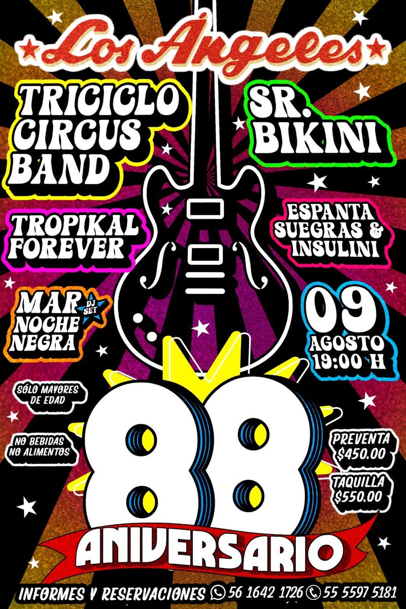 El Salón Los Ángeles es uno de los lugares con más tradición  en la CDMX, por tal motivo, para nostros es un honor y un privilegio volver a presentarnos en su aniversario. 
“Quien no conoce Los Ángeles, no conoce México”
No se lo pueden perder… los esperamos.