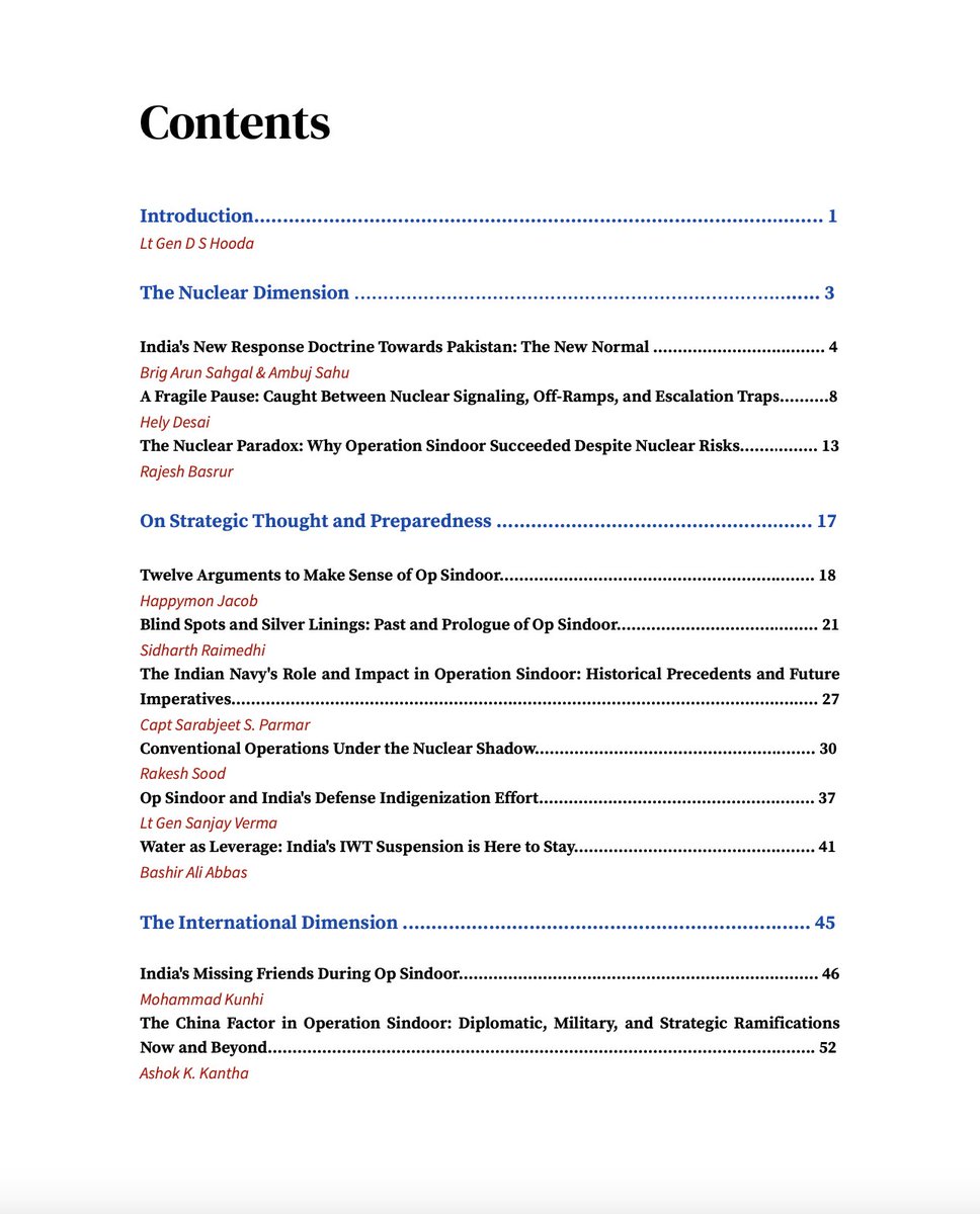 HappymonJacob's tweet image. New Book: &quot;Operation Sindoor &amp;amp; India&apos;s New Doctrine of Deterrence: Strategic Lessons from the 2025 India-Pakistan Crisis&quot;

Delighted to bring out a comprehensive e-book by @CSDR_India and @IndiasWorld_mag on Operation Sindoor. 

Edited by Lt. Gen. DS Hooda &amp;amp; me, the e-book has 23…