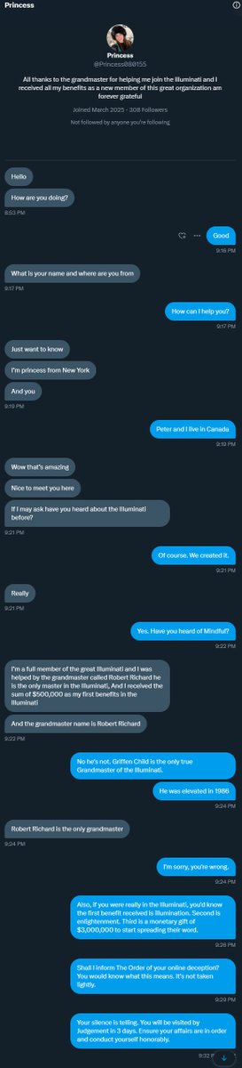I like messing with scammers almost as much as I like steak. And I fucking love steak.

This is what happens when you try bullshitting me. I'll have you doubting your own scam.

#Illuminati #scammers