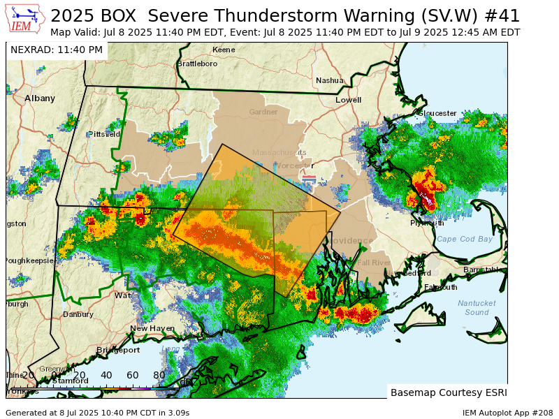 BOX issues Severe Thunderstorm Warning [wind: 60 MPH (RADAR INDICATED), hail: 0.75 IN (RADAR INDICATED)] till Jul 9, 12:45 AM EDT mesonet.agron.iastate.edu/vtec/f/2025-O-…