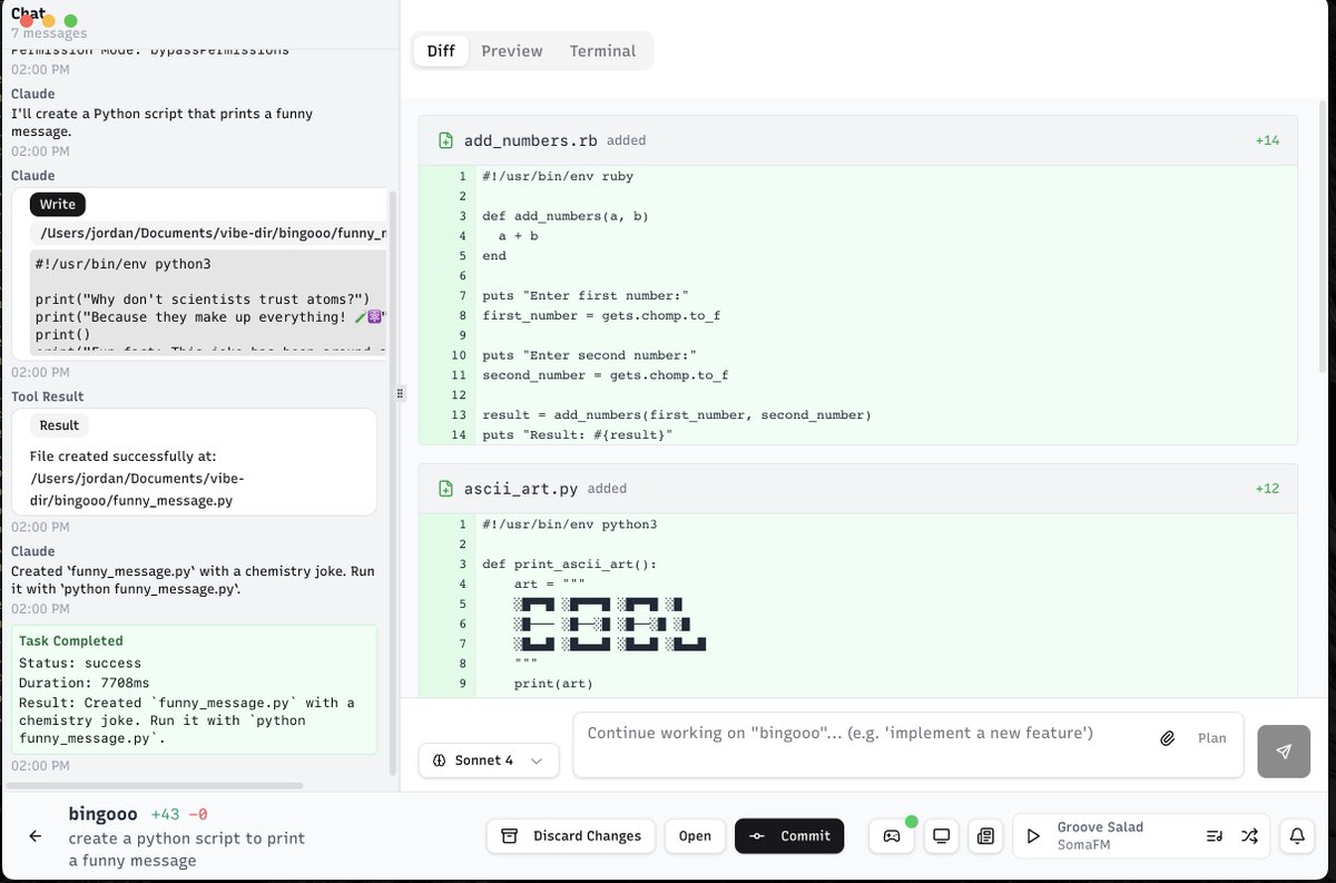 Jonovono's tweet image. Might open source this GUI VCE for Claude Code made with Electron and Effect TS