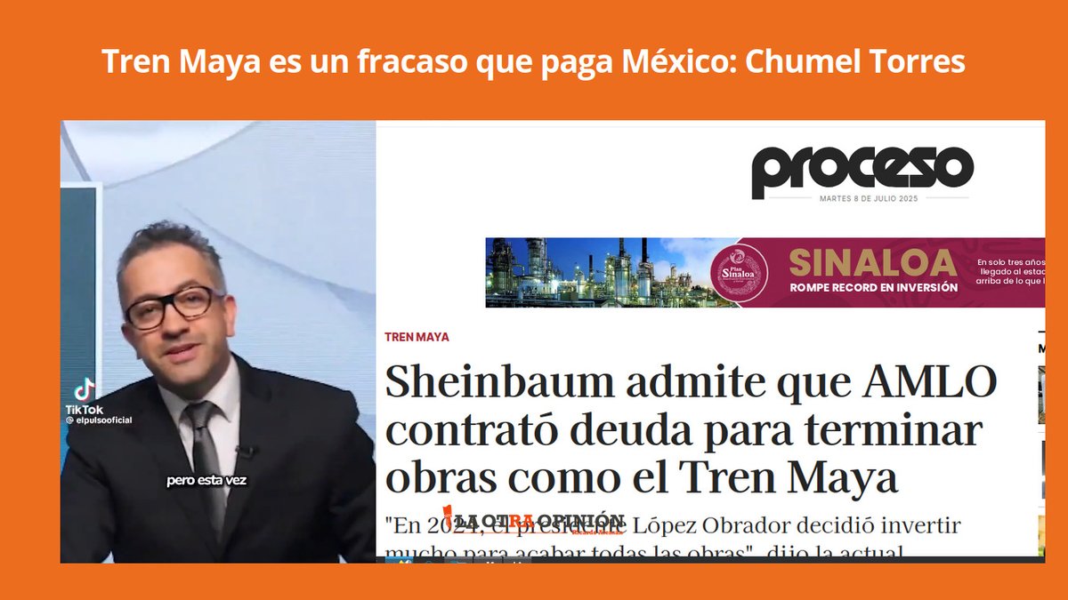 #Video📹 | Tren Maya es un fracaso que paga México: Chumel Torres youtu.be/LrU6jcx-V2Y
