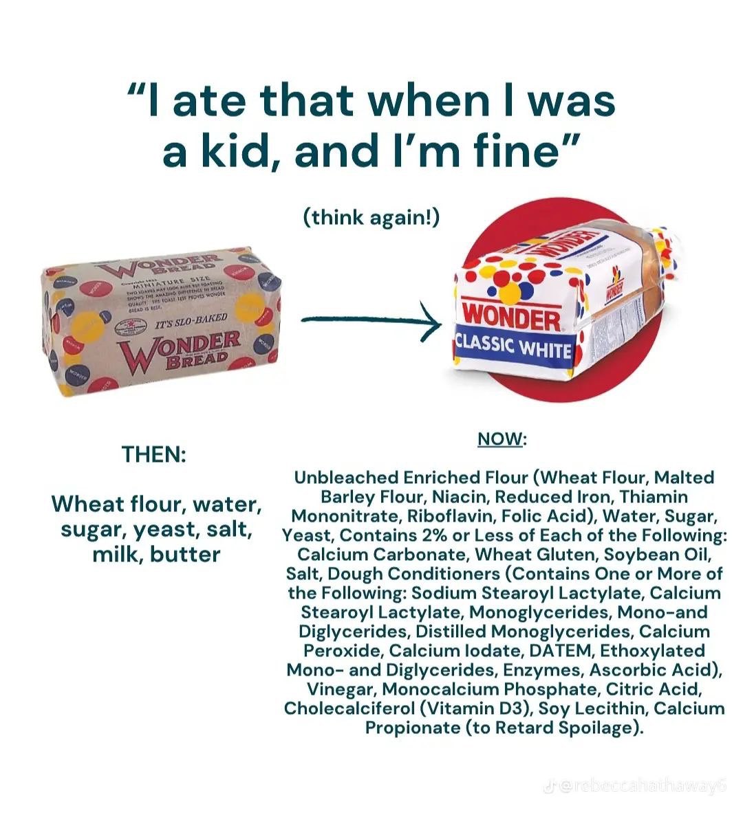 “I ate that when I was a kid, and I’m fine”.
Think again.