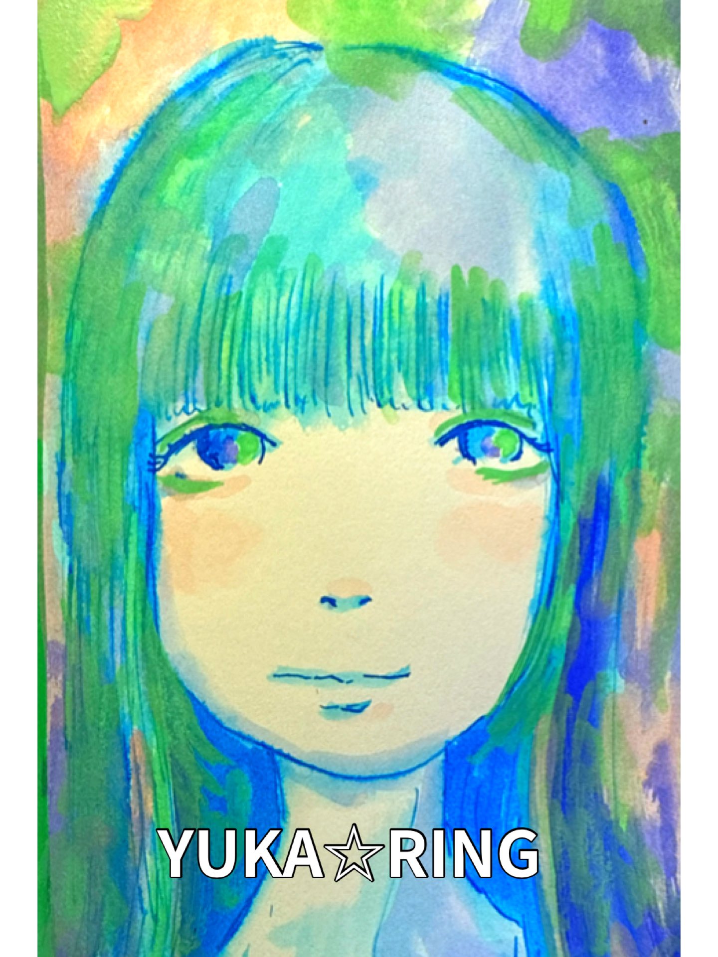 手描きイラスト✢創作水彩原画『夏の青』 手描きイラスト✢創作水彩原画『夏の青』 - イラスト
