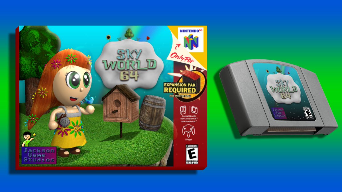 Now I've created a box and a cartridge for it! GET N OR GET OUT! (Sadly, these are not real items that can be bought) #SKYWORLD64 #N64 #indiegame #indiedev