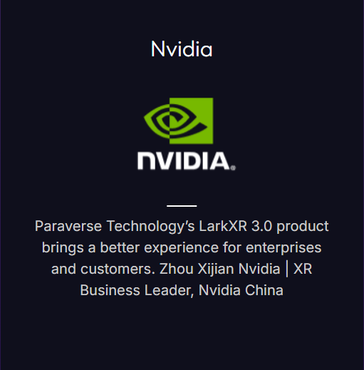 MegacryptoD's tweet image. Now that you've heard from the Nvidia experts, why are you still sidelined on $PVS, anon?
paraverse.cc/partners/