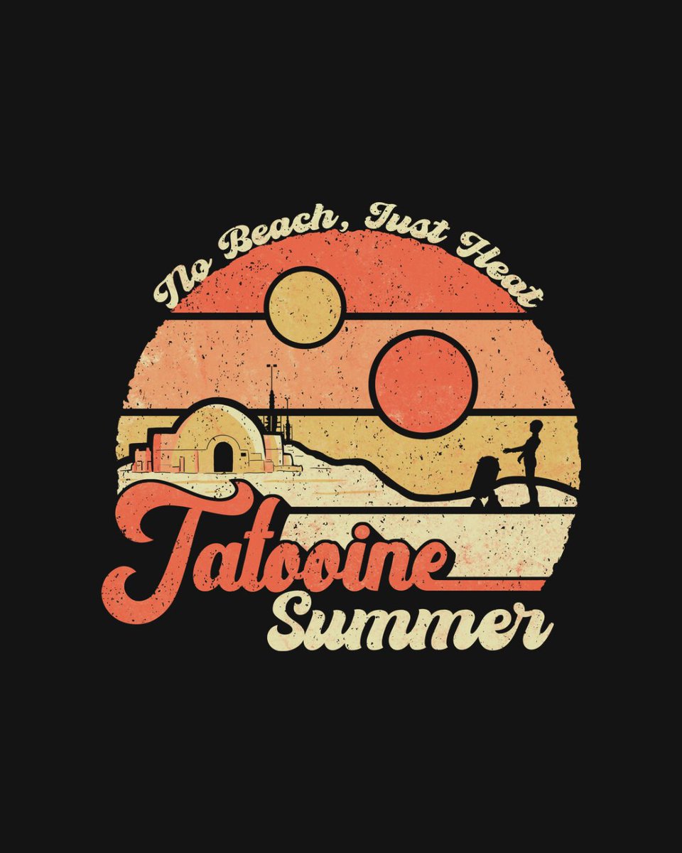 THE DAILY | “Tatooine Summer” by #NMdesign starts at just $13 today only at #TeeFury! ⚡
loom.ly/PTT2Epw 

#tshirts #teefury #graphictee #teeoftheday #tees #tshirtoftheday #teeshirts #summer #retro #vintage #movies #scifi #space #action