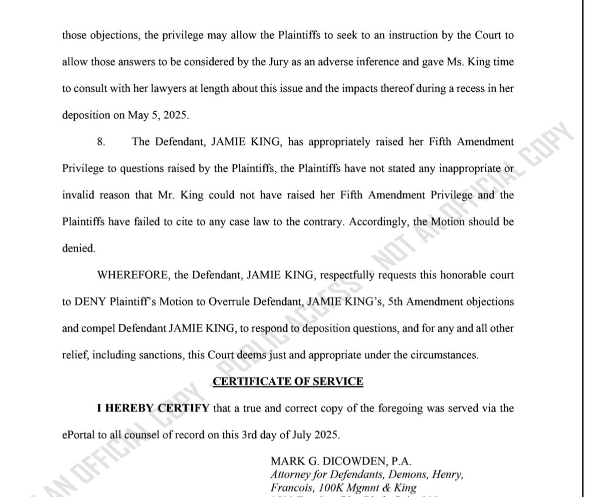 Bryson “Boom” Paul (@brysonboompaul) on Twitter photo #YNWLawsuit: #YNWLawsuit: In the wrongful death lawsuit of <a href="/ynwsakchaser/">YnwSakchaser</a>
against <a href="/YNWMelly/">Melvin & Melly 2 Face 🌗</a>/<a href="/100ktrack/">100KTrack</a>/<a href="/ynw_jamie/">jamie_K_YNW</a>/<a href="/FredoBang/">It’s Tha Bang Man</a>/ <a href="/YnwBortlen/">Sport🏁</a>, the defense’s attorney, Mark Dicowden, P.A. filed a response for YNW Melly’s mother Jamie King to YNW Sakchaser’s estate’s motion to #YNWLawsuit: #YNWLawsuit: In the wrongful death lawsuit of <a href="/ynwsakchaser/">YnwSakchaser</a>
against <a href="/YNWMelly/">Melvin & Melly 2 Face 🌗</a>/<a href="/100ktrack/">100KTrack</a>/<a href="/ynw_jamie/">jamie_K_YNW</a>/<a href="/FredoBang/">It’s Tha Bang Man</a>/ <a href="/YnwBortlen/">Sport🏁</a>, the defense’s attorney, Mark Dicowden, P.A. filed a response for YNW Melly’s mother Jamie King to YNW Sakchaser’s estate’s motion to