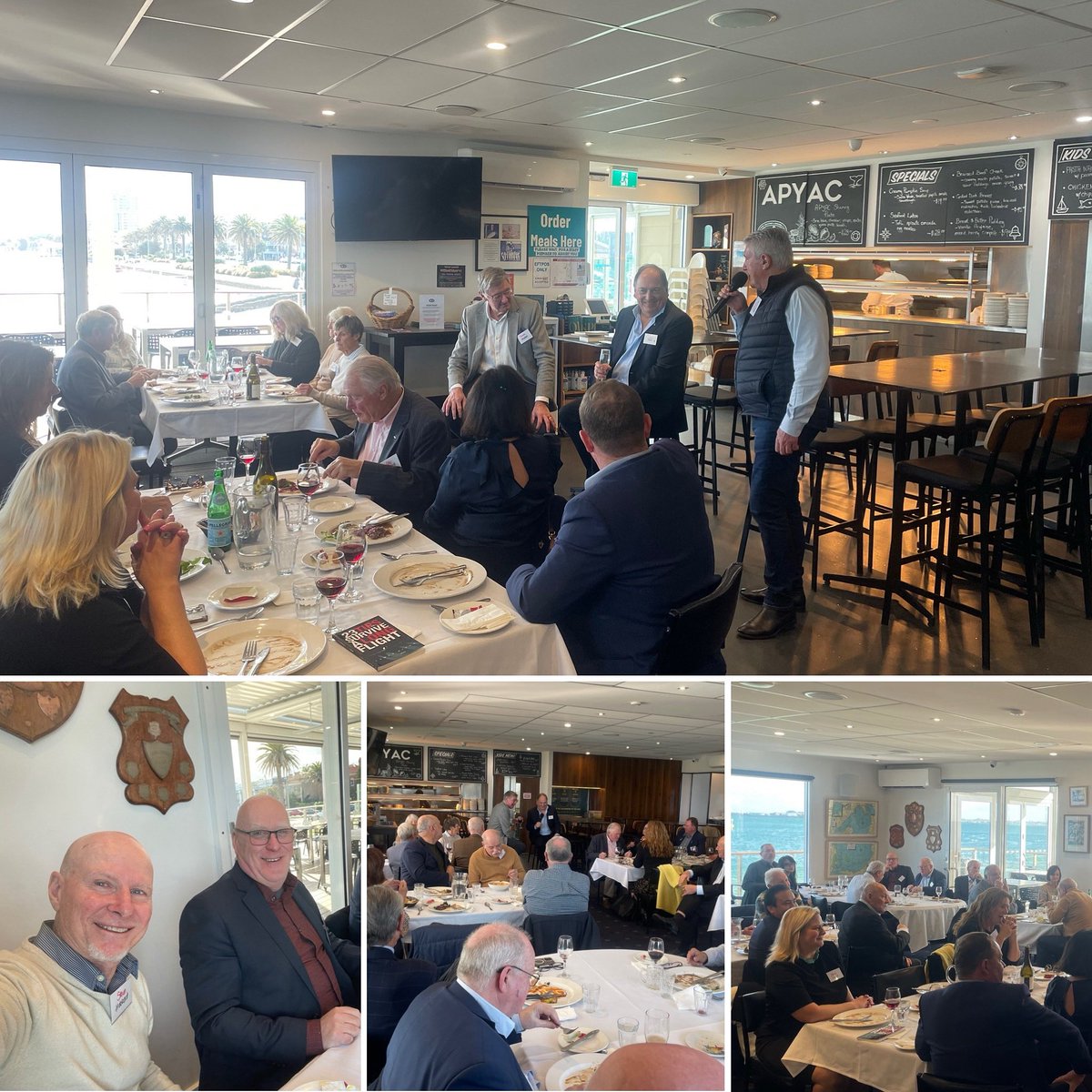 Is flying safe? ✈️ Frequent flyer <a href="/SimonMadden27/">Simon Madden Consulting</a> asks questions of airline pilot turned author, James Nixon👨‍✈️ as part of the Melbourne Network Lunch 🎣 held at the Albert Park Yachting &amp; Angling Club