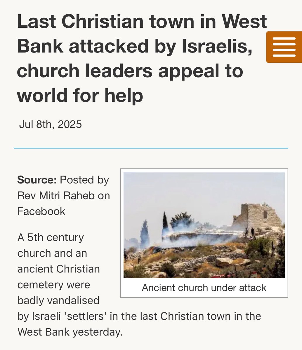 Terrorist Israeli settler setting fire to last Christian town in the occupied West Bank. 

WHERE THE FUCK IS THE INTERNATIONAL COMMUNITY???!!!!