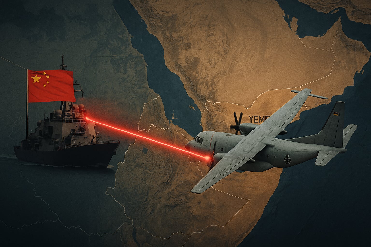 秘密翻译组(G-Translator) on X: "德国谴责中共国军舰在红海用激光瞄准德国飞机7月9日(秘密翻译组)—— 据英国《电讯报》(Telegraph)7月8日报道,德国谴责中国军方在红海用激光瞄准一架执行任务的德国侦察机。 德国外交部称,事件涉及一架参与欧盟“阿斯皮德斯行动 ...