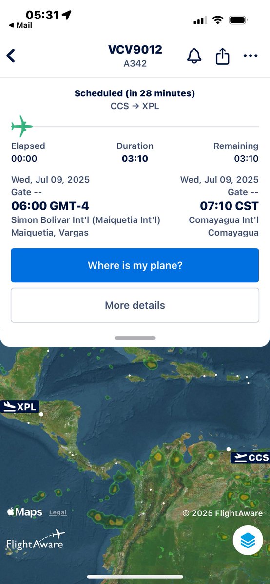 ✈️👀 After two weeks of 2 direct deportations from the US to Venezuela it looks like the transfer flights at Soto Cano Honduras from a ICE plane to a Venezuela plane are back in the mix. One scheduled for this morning.