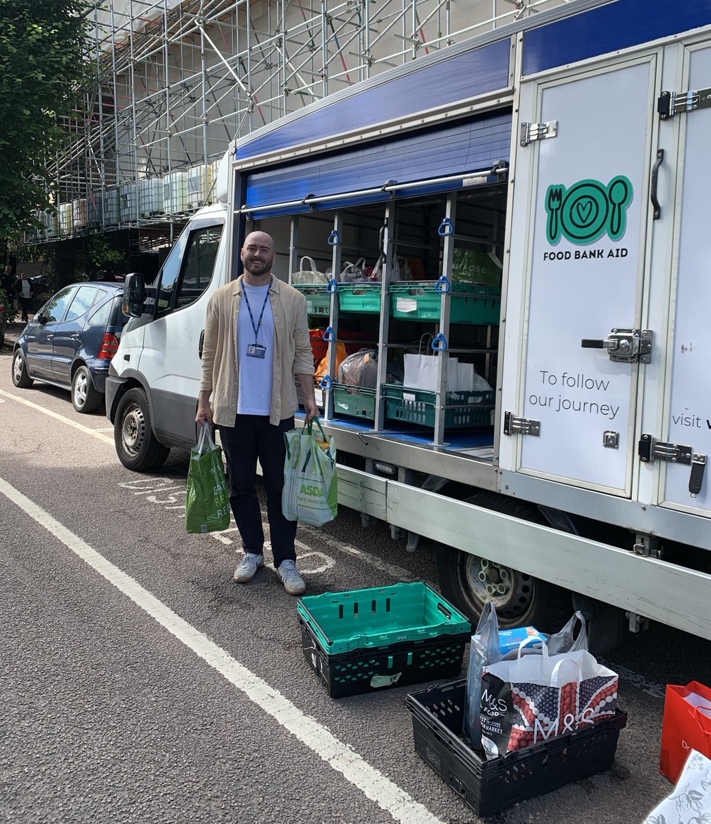 Our Community Partnership team collected the last Food Bank Aid donations of the school year, with over 100 bags. Over the whole year we collected thousands of food &amp; essential items which will go towards helping people in our local community. Thanks to everyone who donated. 👏