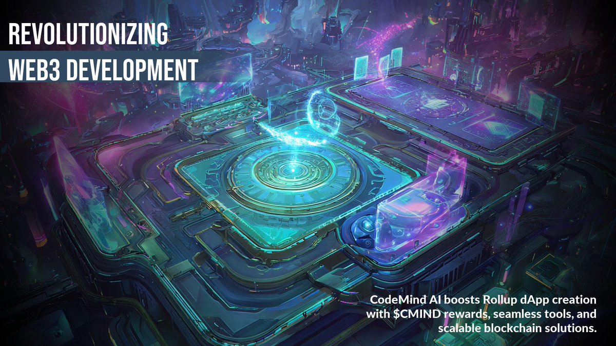 CryptoCoderAI's tweet image. 🌐 𝐂𝐨𝐝𝐞𝐌𝐢𝐧𝐝 𝐀𝐈 x 𝐑𝐨𝐥𝐥𝐮𝐩: Redefining Web3 Development Efficiency 🚀
Dive into the 𝐑𝐨𝐥𝐥𝐮𝐩 ecosystem with $CMIND-powered incentives and tools designed for modular, scalable dApp development. Here’s why CodeMind AI is the go-to platform for Rollup developers:…